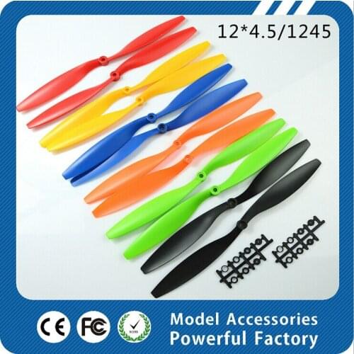 6colors quadcopter multirotor 1245 propeller 12inch propellers helicopter fixed wing QAV quadcopter multirotor propeller 1245