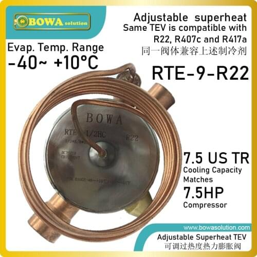 7.5TR R22 Servicing Thermostatic Expansion Valves are erroneously considered by some to be throttle device of 7.5HP freezers