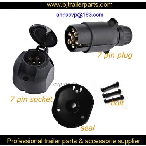 7 Pin trailer connector plastic round trailer socket plug /boat/ caravan/ motorhome/ car/ auto/ truck/ RV trailer parts