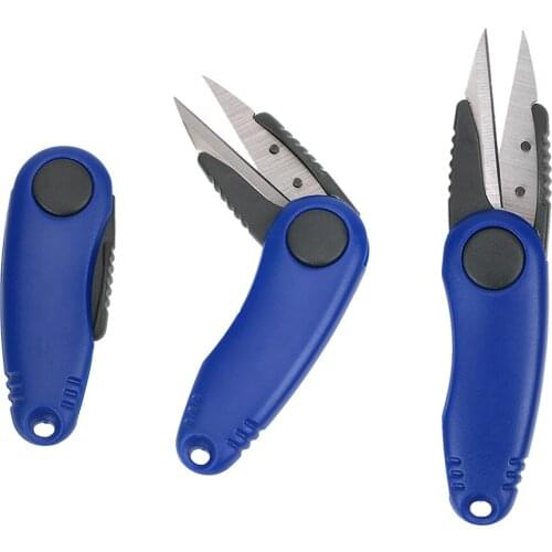 DIYWORK Fishing Tackle Accessories Sharp Fold Scissor Shrimp-Shaped Fishing Line Cut Clipper Portable Fish Line Scissors