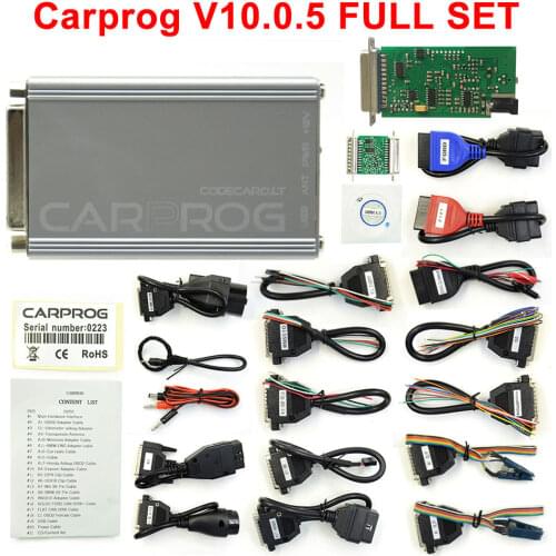 Top quality Auto repair tool CARPROG V10.05 V10.9 Or V8.21 Online Version programmer 74hc125 chip car prog With 21 Adapters