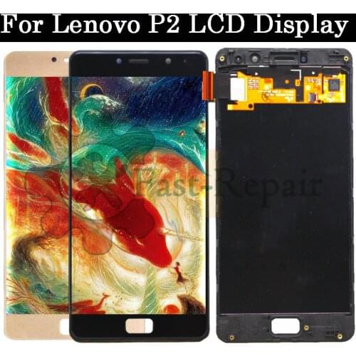 For Lenovo P2 Display Touch Screen Digitizer Assembly for Lenovo P2 LCD Display With Frame 5.5" For Lenovo P2 P2a42 Screen