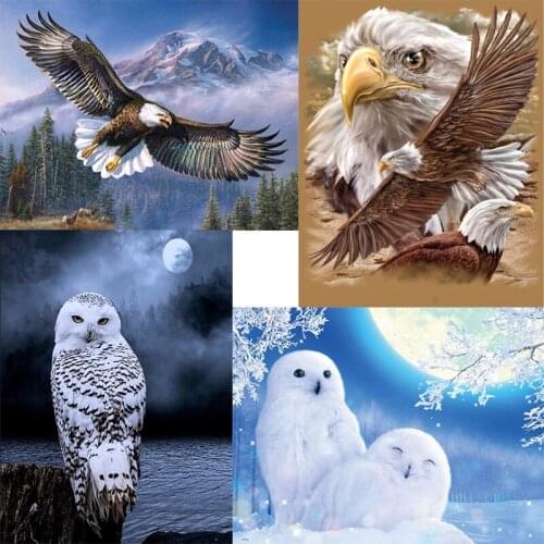 DIY owl 5D Diamond Painting Full Square/Round Drill Animal Diamond Embroidery Mosaic Cross Stitch Art Wall Home Decor