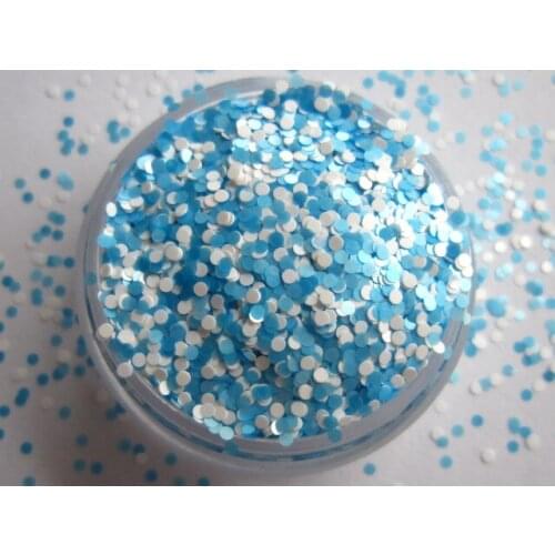 G443 1MM White Blue Matte Acrylic Glitter Mixes for nail polish making Candle Making