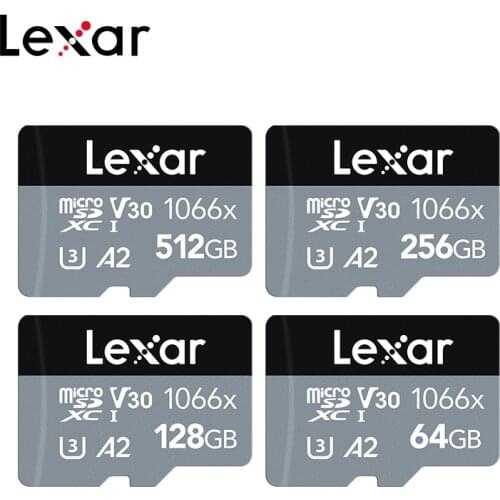Lexar 1066x microSDXC Cards A2 512GB 256GB 128GB 64GB Micro SD Card Memory TF Card for Action Camera Drone Android Smartphone