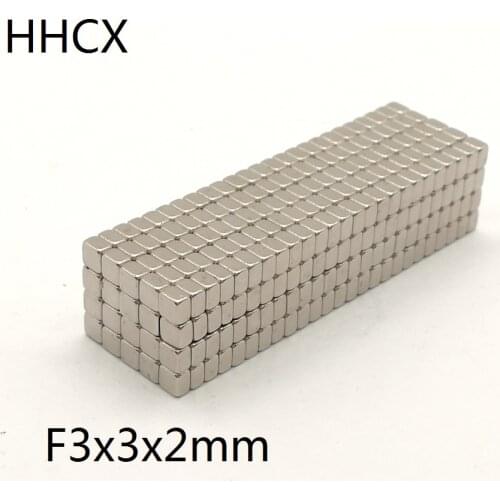 10 50 100PCS/LOT Magnet 3x3x2 N35 Strong Square NdFeB Rare Earth Magnet 3*3*2 Neodymium Magnets For Motor