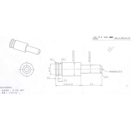 Material : stainless steel , shaft , 1.57#5.49 mm 500 pcs