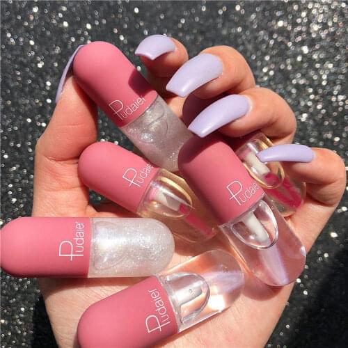 Mini Capsule Plumping Lip Gloss Moisturizing Transparent Color Temperature Change Lipstick Shimmer Lip Gloss Beauty Make Up
