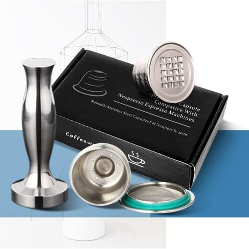 Steel Nespresso Cafeteira Capsulas De Cafe Recargables ReutilizablesNespresso Refillable Capsule Reusable Coffee Filter Dripper