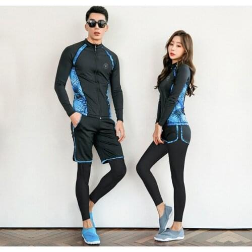 Mens Womens Tight Fit Long Sleeve Swimsuit Rashguard Shirt & Leggings 5pcs Fitness Running Gym Sport Suit Activewear Tracksuit