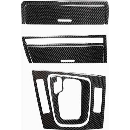6Pcs Set Carbon Fiber Instrument Dashboard Console Gear Box Panel Frame Decal Cover Trim for BMW 3 Series E46 M3 98-06