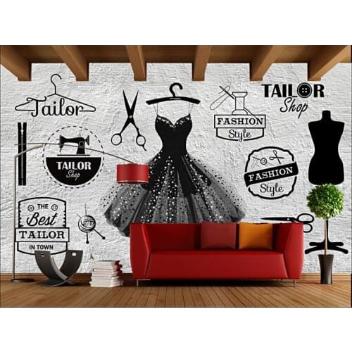 Custom mural 3d photo wallpaper Retro brick wall clothing store image wall home decor living room wallpaper for wall 3 d
