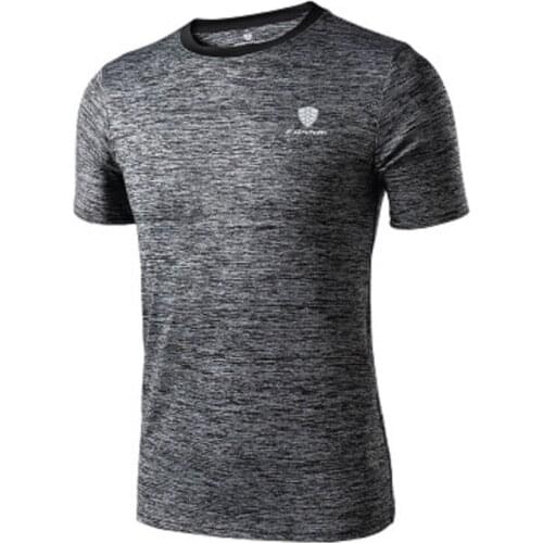 2019 new arrival T-shirt Breathable Short Sleeve Round Neck Fiexible Sports Shirt For Men