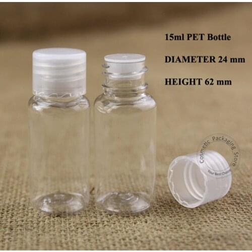 Wholesale 50pcs/lot 15ml PET Facial Cream Lotion Bottle Plastic 1/2OZ Emulsion Women Cosmetic Container 15g Packaging Screw Lid