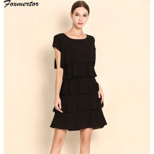 Vestidos de fiesta Dress Women Plus Size 5XL High Quality Elegant Ladies Party Cocktail Ruffles Dress Loose Summer Chiffon Dress