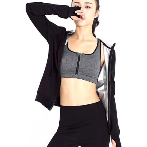 Plus Size Women Sauna Suit Ultra Thin Fast Sweating Polyester Weight Loss Sports Suit Casual Women Exercise Matching Set