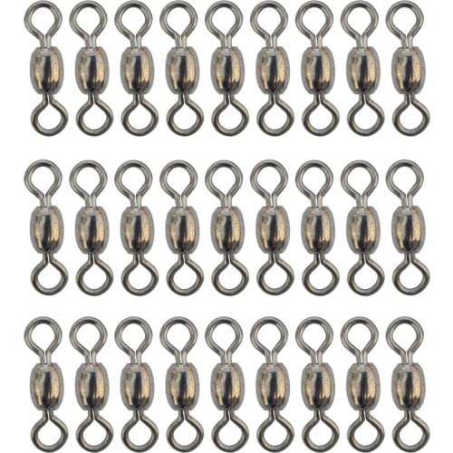 Crane Fishing Swivel 50pcs/lot Brass Ball Bearing Fishing Swivel Fishing Lure Connector Size 2# 4# 6# 8# 10