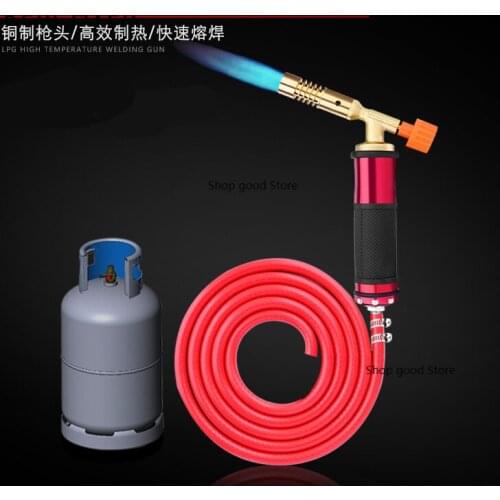 Liquefied Propane Gas Electronic Ignition Welding Gun Torch Machine Equipment with 2.5M Hose for Soldering Weld Cooking Heating