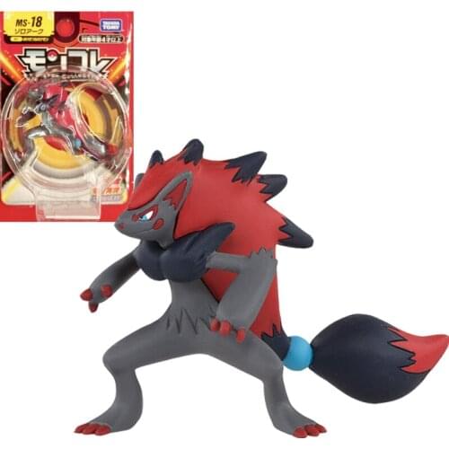 Takara Tomy Tomica Pokemon Pocket Monsters Moncolle MS-18 Zoroark 3-5cm Mini Resin Anime Figure Toys For Children Collectible