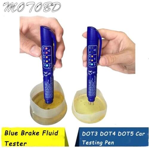 Blue Brake Fluid Tester for DOT3 DOT4 DOT5 Car Testing Pen Mini Indicator Electronic Brake Fluid Liquid Diagnostic Tool ELM327