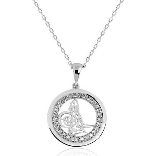 Tevuli 925 Sterling Silver Tuğralı Lady Necklace