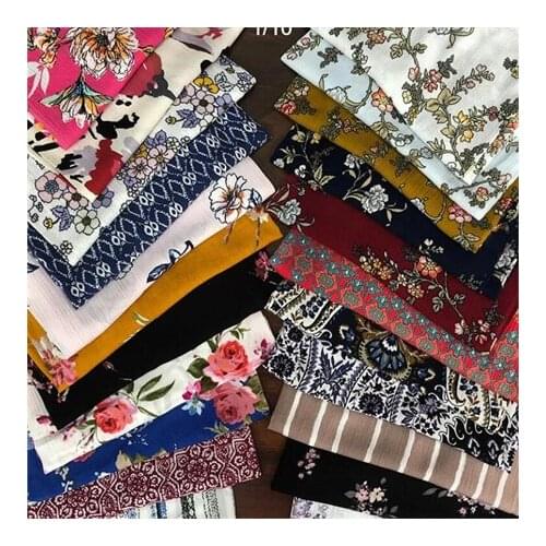 Rayon fabric dark floral printed fabric dress fabricLFCK080078