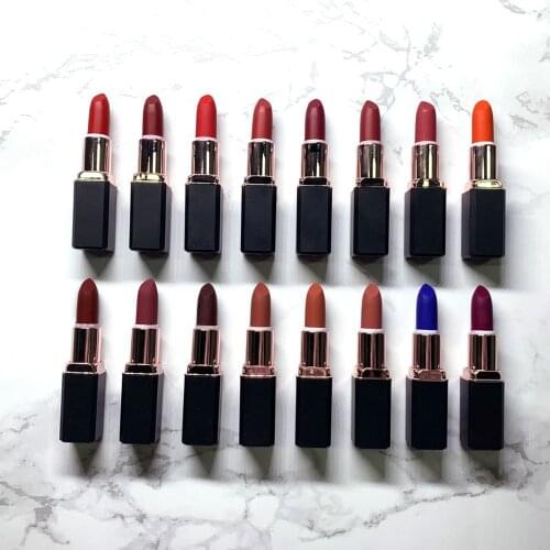 Explosion Luster Matte Black Tube Lipstick Waterproof Nude Long Lasting Cosmetics Private Label Makeup