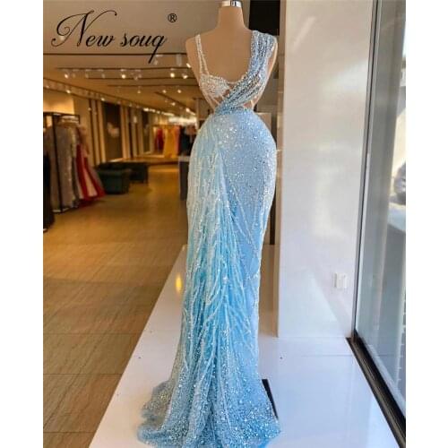 Luxury Beading Prom Dresses Haute Couture Mermaid Evening Dresses Vestido De Festa 2021 Women Prom Dress Wedding Celebrity Gowns