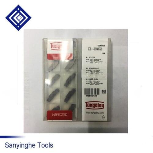 Free shipping High quality 10pcs /lots DGS3-020 AH725 cnc carbide parting & grooving inserts blade lathe tools
