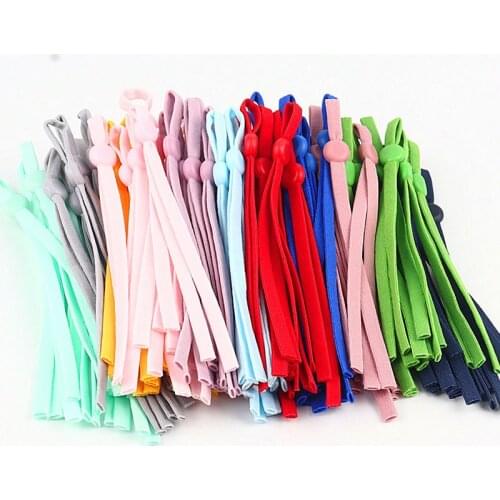 100Pcs Mask Elastic Band Rubber Rope Ear Hanging Rope Adjustable DIY Soft Black White Elastic Cord Sewing Mask Craft Accessories