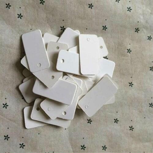 2* 4 Cm White Paper Rectangle Cardboard Label Clothing Garment Tags Words Of Blank Paper Id Card 1000 Pcs/lot
