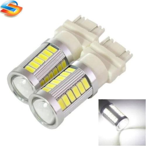 2X 3157 33-SMD 5730 High Power White LED Light Bulbs for Car Auto Brake Turn Signal Taillight Parking Light