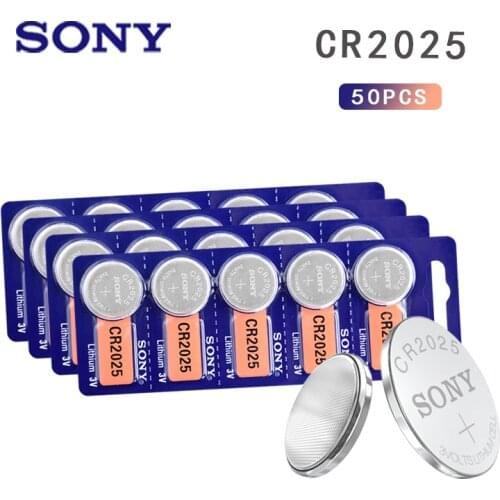 50PC FOR SONY CR2025 Lithium Battery CR 2025 ECR2025 DL2025 BR2025 2025 KCR2025 L12 3V Button Cell Coin Battery For Toys Watches