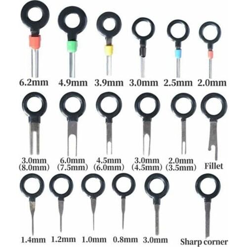 70 Pcs/Set Car Stainless Steel Plug Terminal Removal Tools Pin Needle Retractor Pick Electrical Wire Puller Tools Accessories