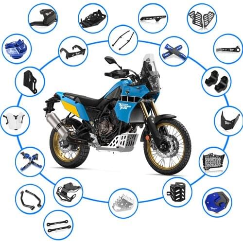 Motorcycle Accessories Brake Clutch Levers/handlebar/Radiator Guard/Chain Guard/Engine Oil Cup For Yamaha Tenere 700 TENERE700