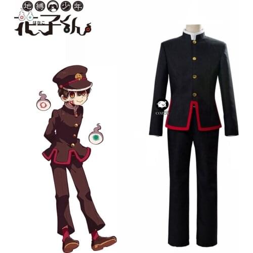 Anime Toilet-Bound Hanako Kun Cosplay Uniform Balck Full Set Custom Halloween Adult
