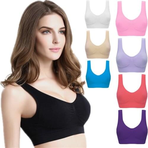 Sexy Sport Women bras Underwear seamless paded Push Up brassiere Soft FULL Cups Pads Wire Free plus size intimates