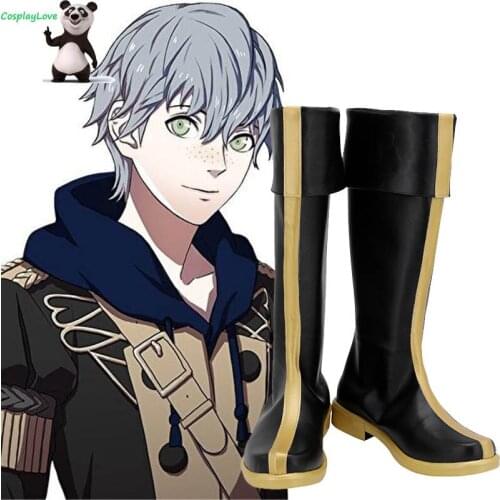 Fire Emblem: Three Houses Female Ashe Duran Black Cosplay Shoes Long Boots Leather CosplayLove For Halloween Christmas