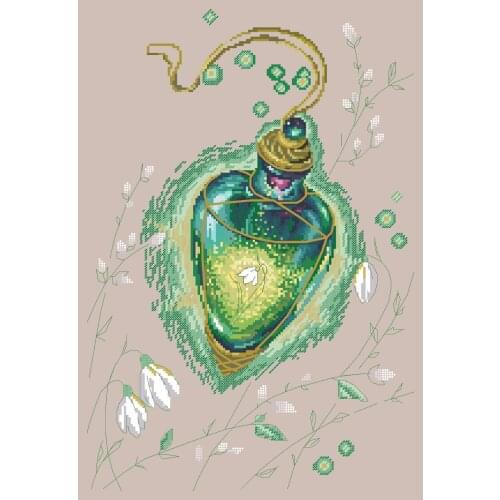 Elixir of Spring cross stitch kit flower design cotton silk thread 14ct 11ct linen flaxen canvas embroidery DIY needlework