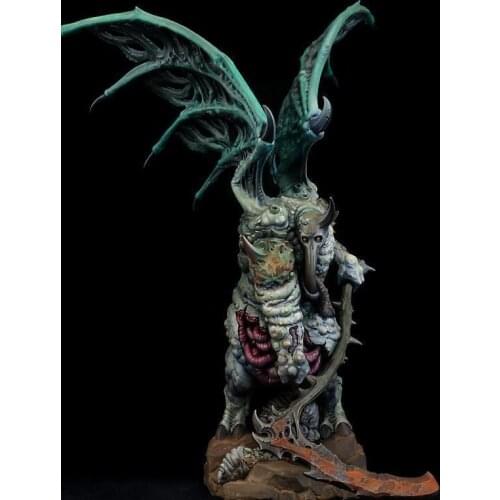 New Unassembled 195mm ancient fantasy warrior stand with base Resin Figure Unpainted Model Kit