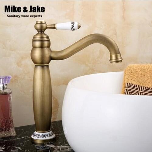 Ceramic bathroom antique basin faucet vintage kitchen sink tap brass tap torneira banheiro basin mixer water small faucet