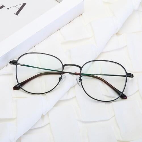 Logorela ZH1813 Titanium Glasses Frame Women New Prescription Eyeglasses Vintage Round Spectacles Myopia Optical Frames Eyewear