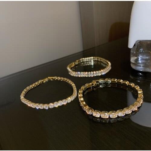 Fashion jewelry bracelet ladies rhinestone crystal gold high-end exquisite bracelet birthday outdoor party bride wedding gift