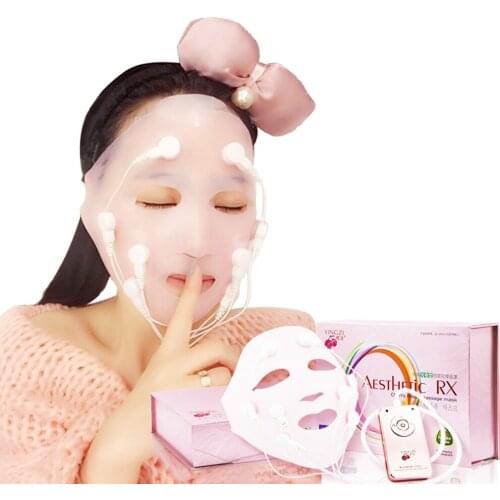 Facial Soft Gel Mask with acupoin Therapy for Face Skin No Wrinkle Portable charging Beauty Vibration Lift massage instrument