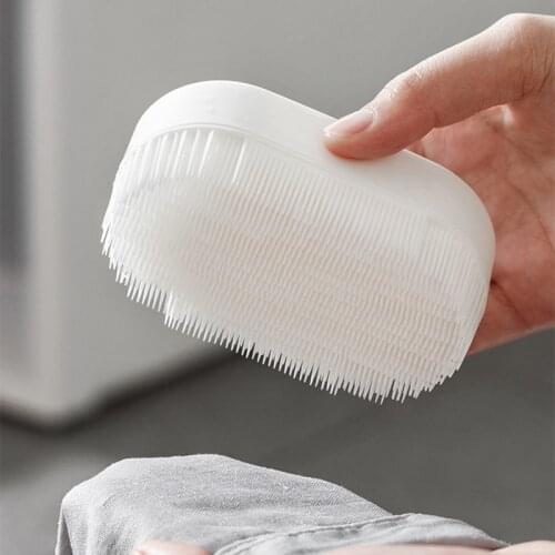 Soft Hair Laundry Brush White Household Collar Scrubbing Clothes Cleaning Shoe Washing Brush Leather Care Don't Damage Clothes