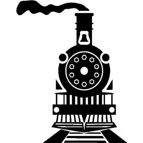 Nostalgic Steam Train Car Decals, Exquisite Window Decorations, Personalized Pvc Waterproof Decals, Black/white, 17cm*14cm