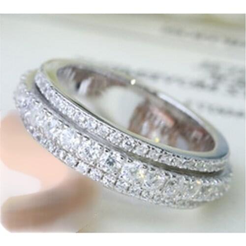 YaYI Jewelry Princess Cut 6.7 CT White Zircon Silver Color Engagement Rings Wedding Heart Rings Girls Party Copper Ring Gifts