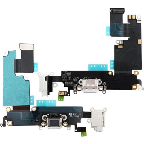 Flat cable connector charging for Iphone 6 Plus White Dock microphone