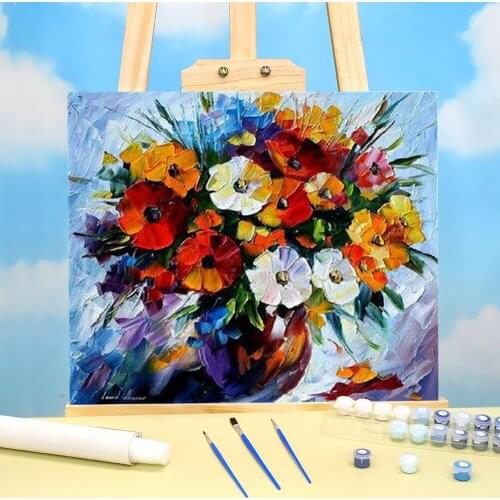 Celebration Bouquet Coloring By Numbers Painting Kit Oil Paints 50*70 Boards By Numbers Home Decor Adults Wholesale Drawing