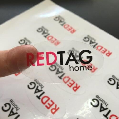 Custom printed clear transparent self adhesive label stickers manufacturers ---PX8004